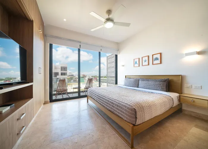 Apartment Luxury Equipped With Rooftop Pool & Gym - Piedra Azul 605 Playa del Carmen