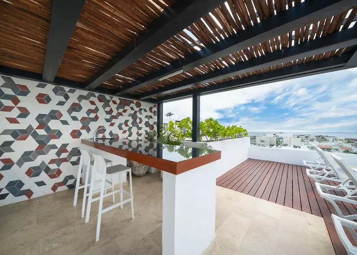 Luxury Equipped With Rooftop Pool & Gym - Piedra Azul 605 Playa del Carmen